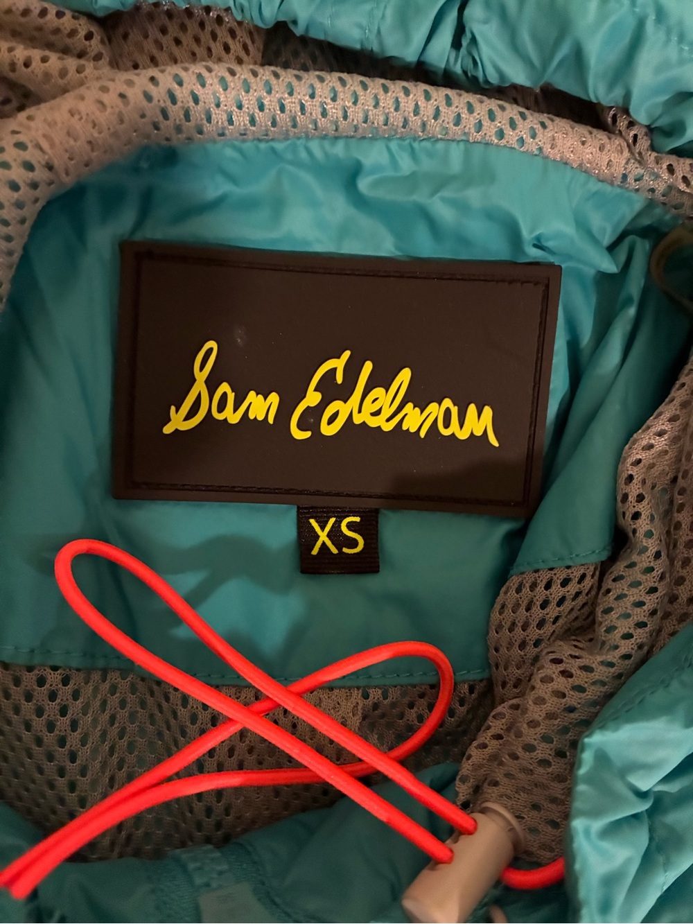 Sam Edelman Teal Hooded Windbreaker - Picture 3 of 3